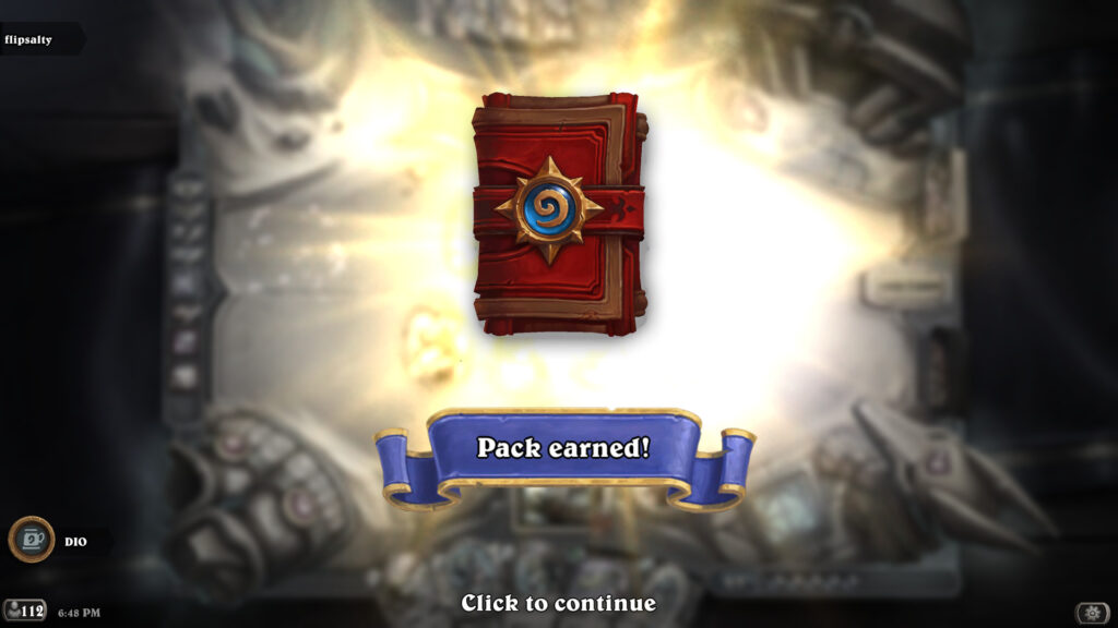 Win this weekly Tavern Brawl to get a free Standard card pack (Image via esports.gg)