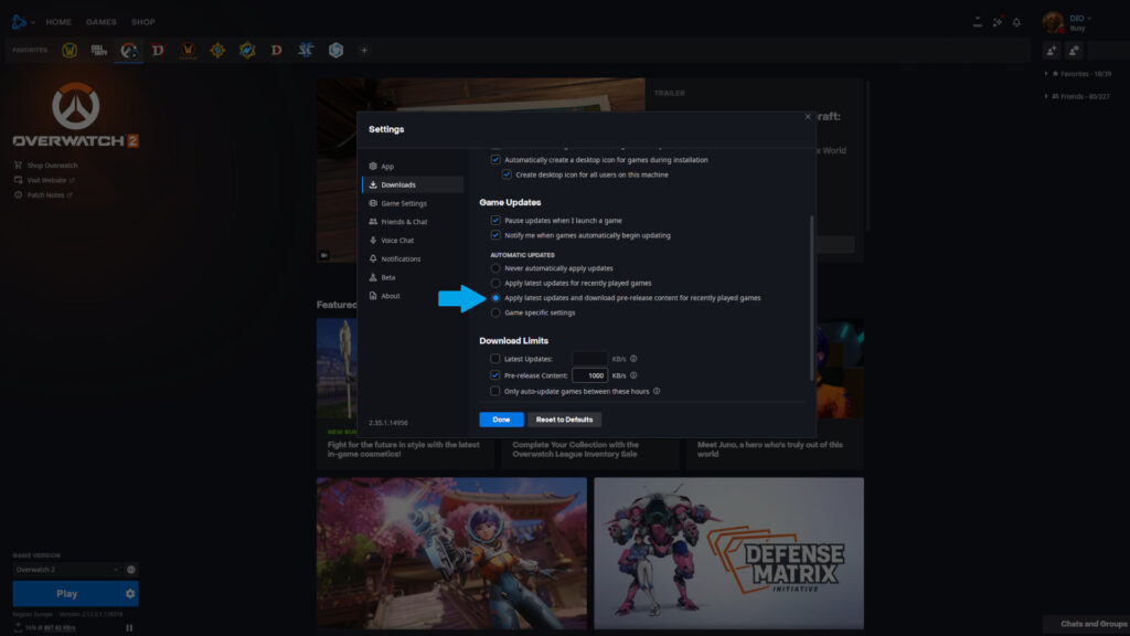 How to preload the new Overwatch 2 patch (Image via esports.gg)