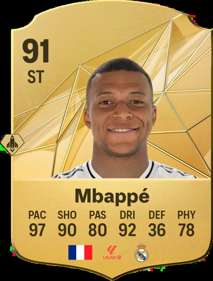 Kylian Mbappé (Image via <a href="https://www.ea.com/games/ea-sports-fc/ratings/player-ratings/kylian-mbappe/231747" target="_blank" rel="noreferrer noopener">EA</a>)