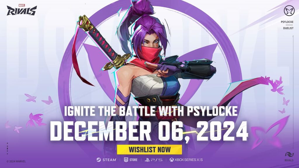 Psylocke to join Marvel Rivals at launch