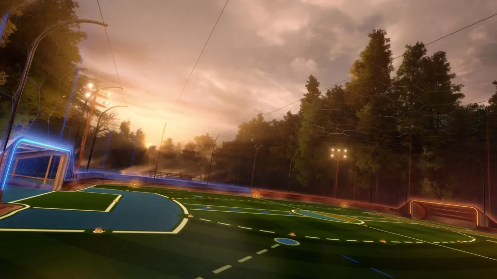 The Drift Woods arena in Rocket League. Image Credit: Psyonix / Epic games