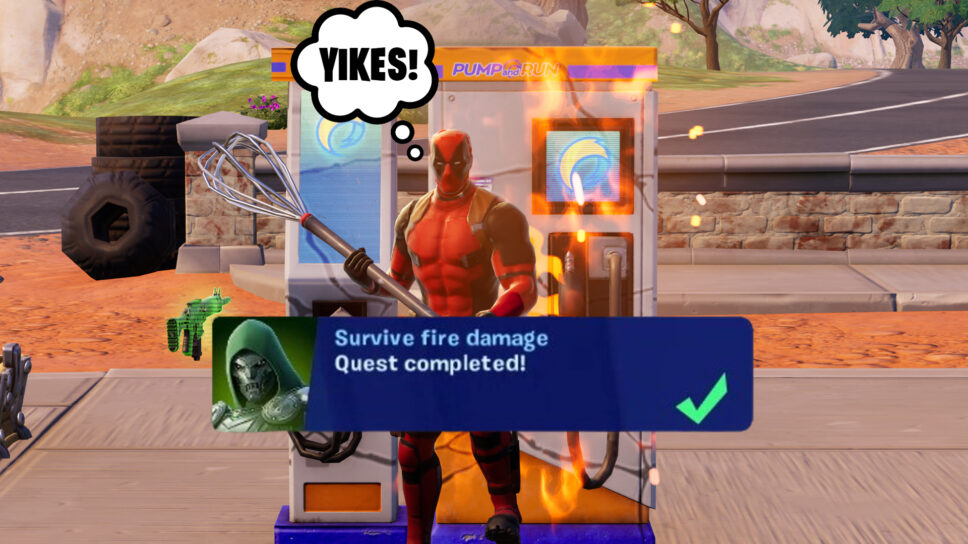 How to survive fire damage in Fortnite cover image