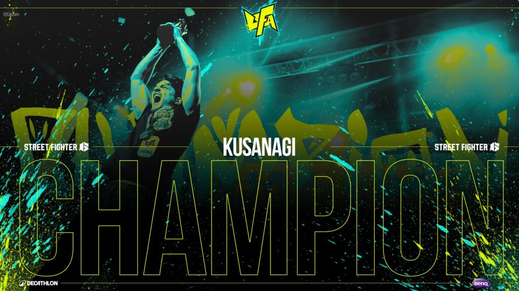 Kusanagi, the UFA 2024 SF6 champion (image via @UFA_Gaming on X)