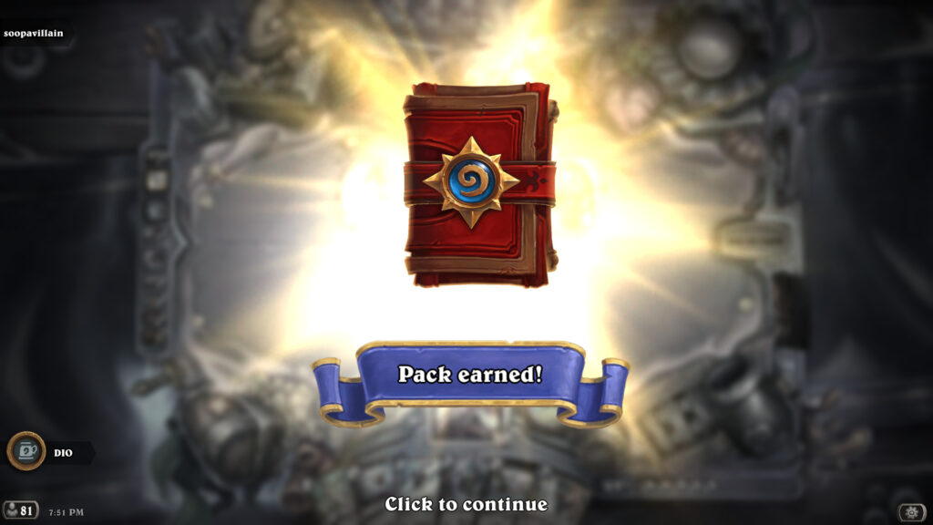 Win the Tavern Brawl to get a free Standard card pack in Hearthstone (Image via esports.gg)