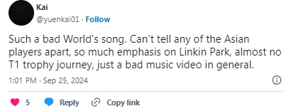 LoL x Linkin Park Worlds 2024 anthem faces criticism