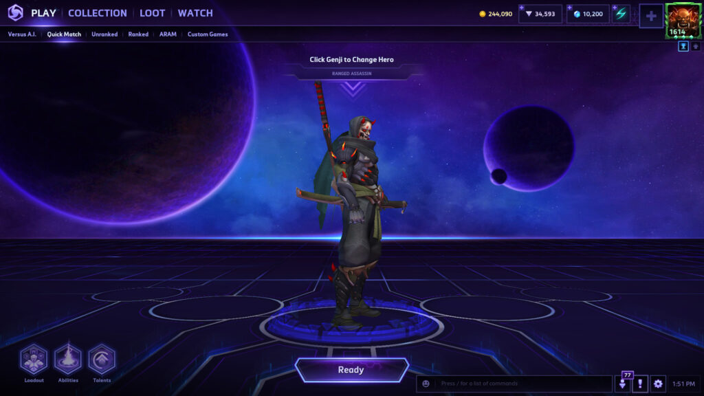 Screenshot of the skin in Heroes of the Storm (Image via esports.gg)