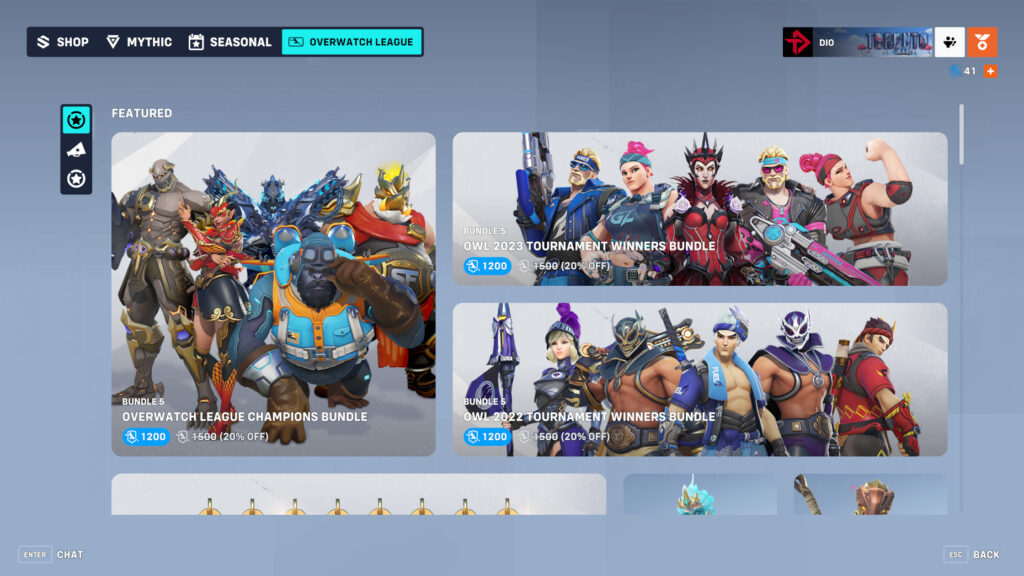 Overwatch 2 gets OWL skins sale (Image via esports.gg)