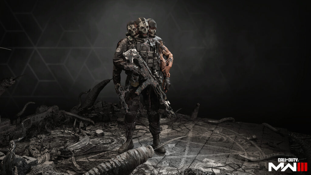 The Alone Operator featuring Ghost as a three-headed zombie (Image via Activision Publishing, Inc.)