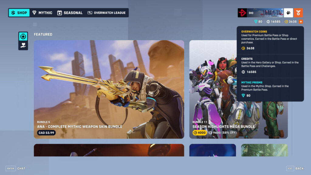 Overwatch 2 gets Ana mythic weapon skin: Midnight Sun