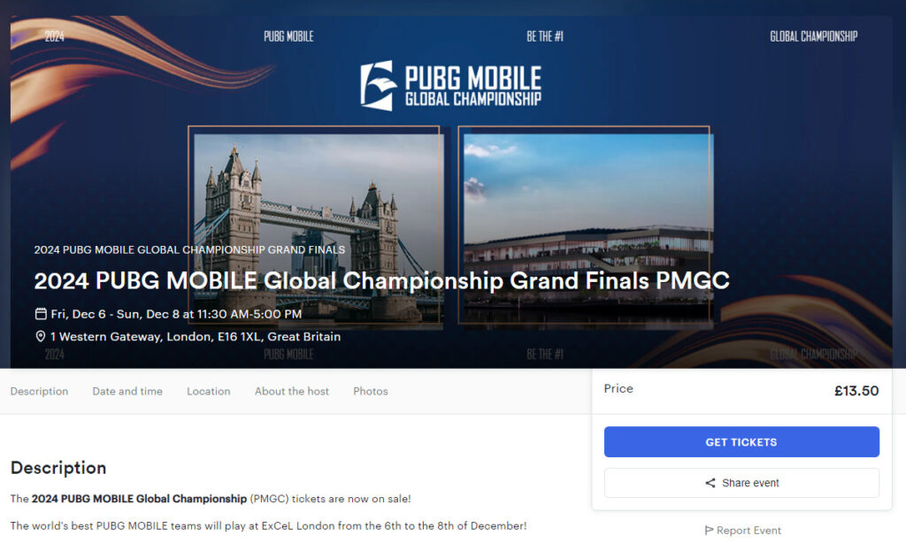 Book your 2024 PMGC Grand Finals ticket from <a href="https://www.universe.com/events/2024-pubg-mobile-global-championship-grand-finals-pmgc-tickets-YSR5XN">universe.com</a> (image via esports.gg)