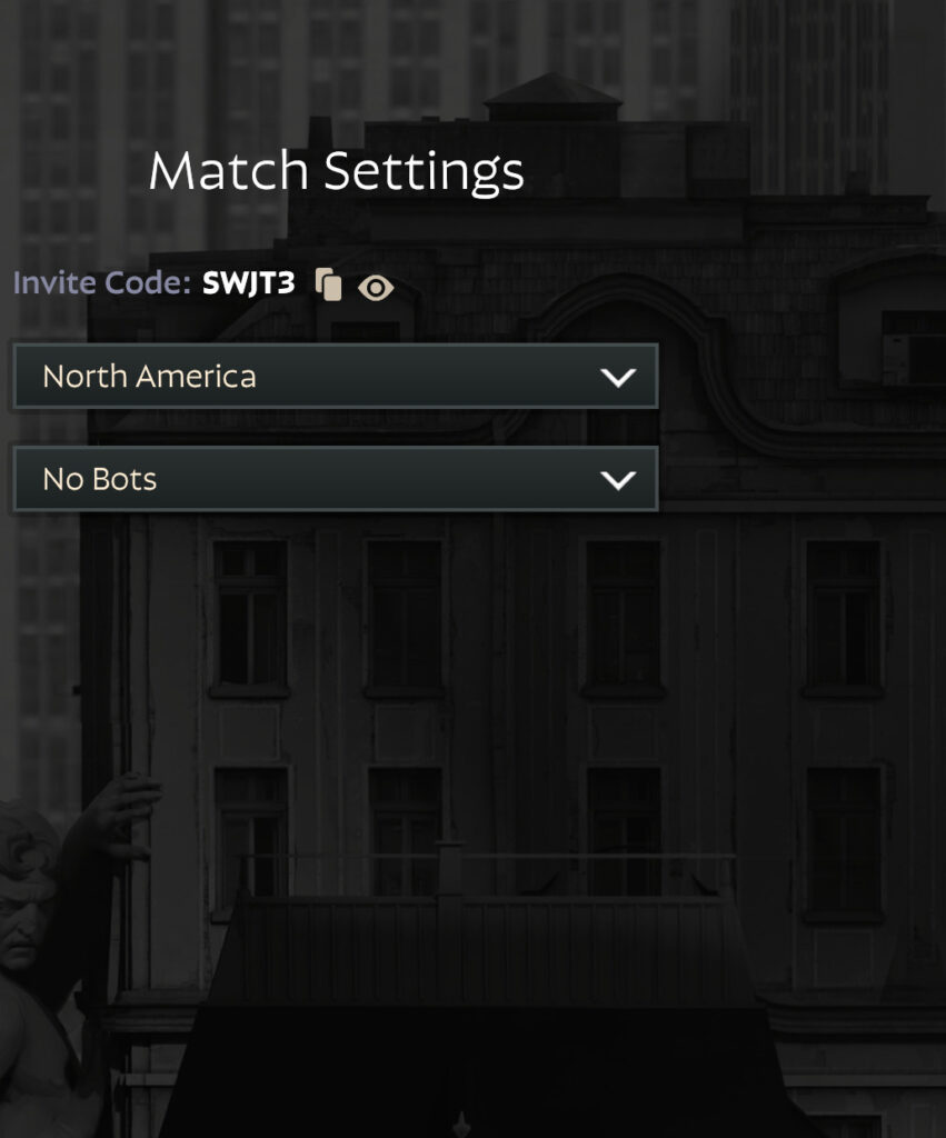 The Custom Lobby Match Settings in Deadlock.