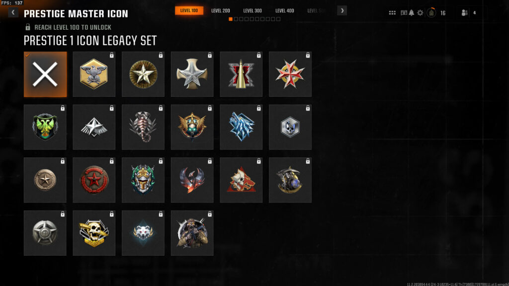 All Prestige icons in Call of Duty Black Ops 6