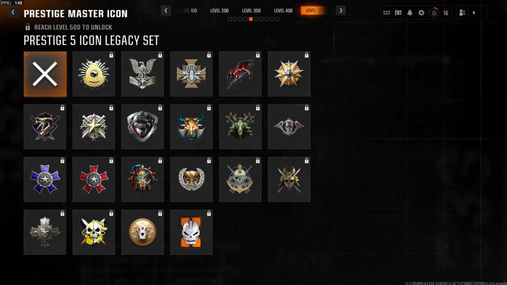 All Prestige icons in Call of Duty Black Ops 6