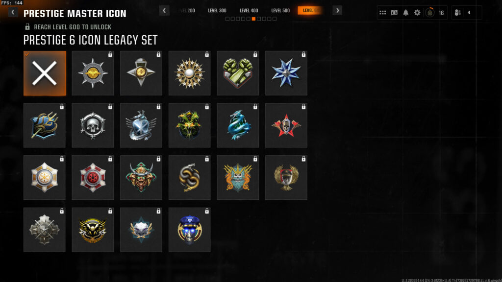 All Prestige icons in Call of Duty Black Ops 6