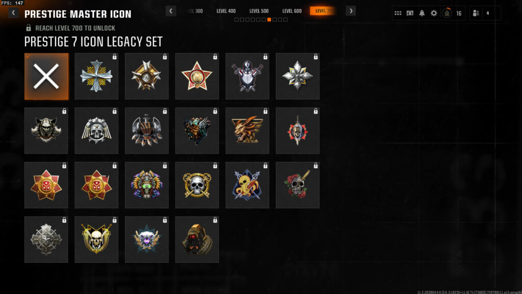 All Prestige icons in Call of Duty Black Ops 6