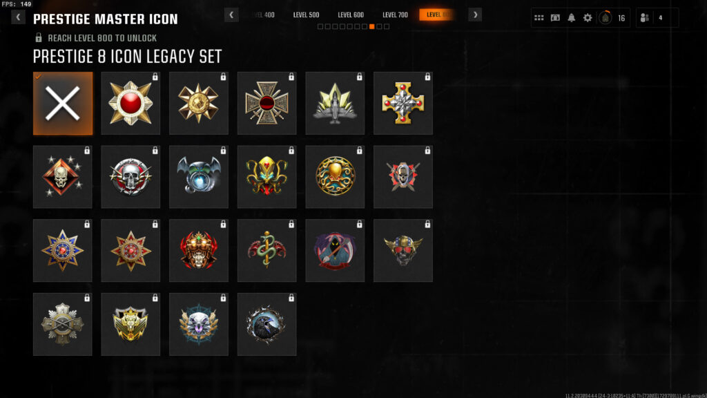 All Prestige icons in Call of Duty Black Ops 6