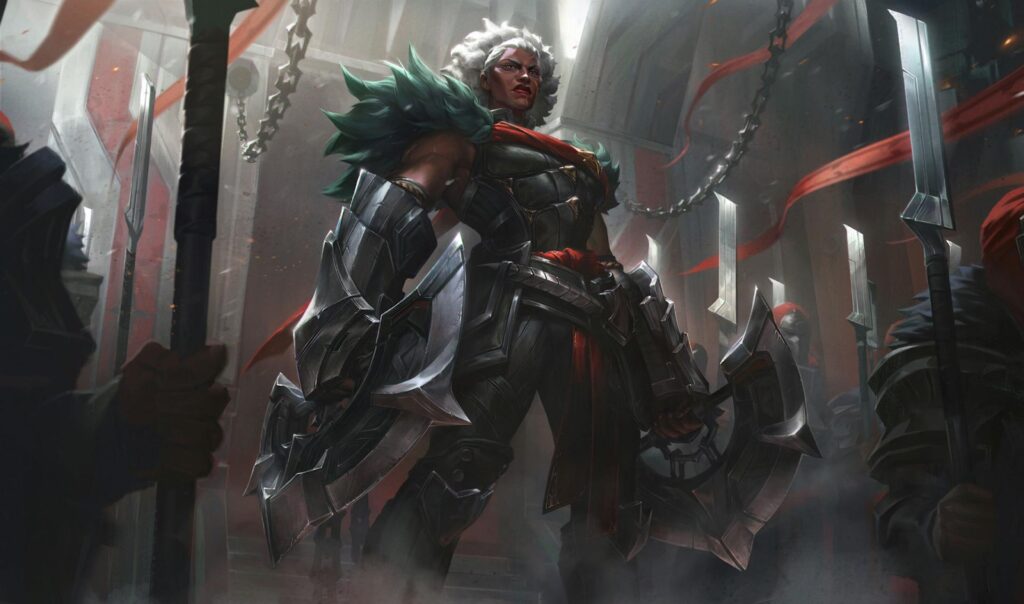 Ambessa's splash art in League of Legends (Image via Riot Games)