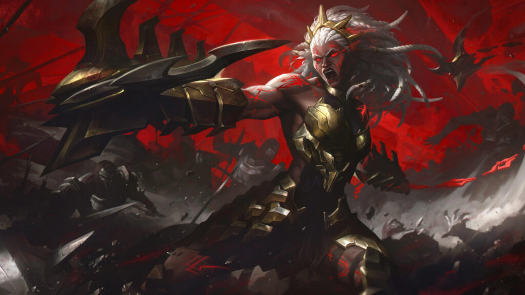 The first Ambessa skin will be from the Chosen of the Wolf skin line (Image via Riot Games)