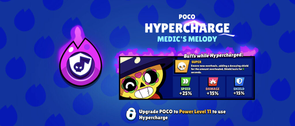 A Hypercharge for Brawl Stars Poco (Image via esports.gg)