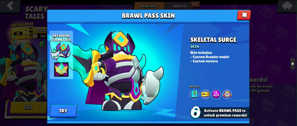 Skeletal Surge in Brawl Stars (image via esports.gg)