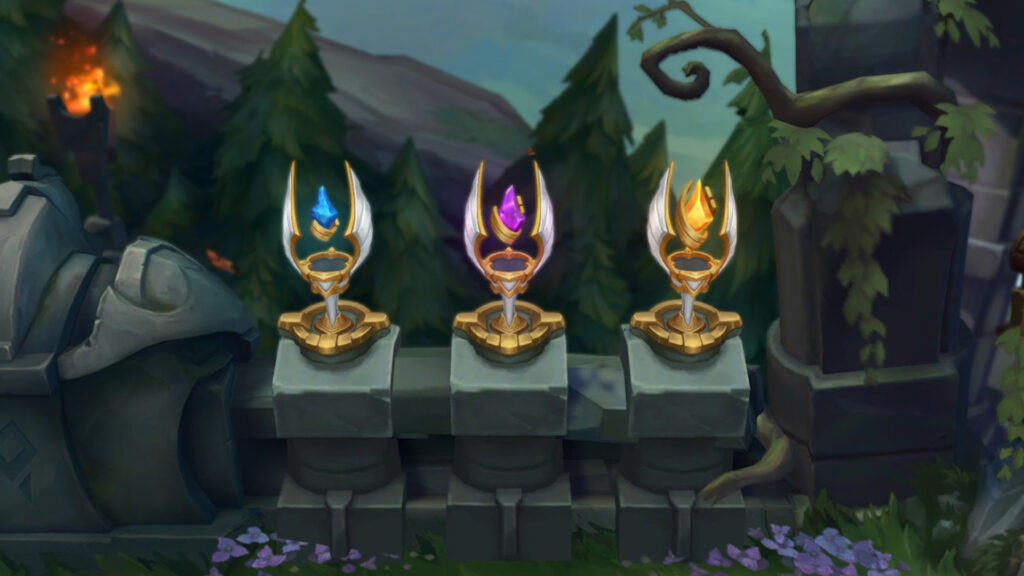 Demacia Clash trophies (Image via Riot Games)