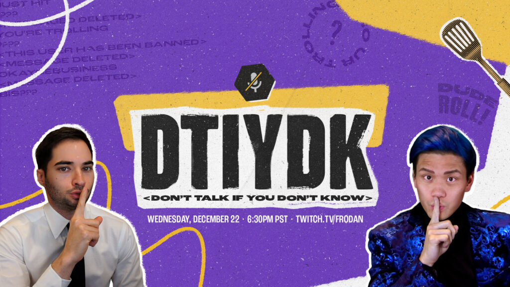 Bryce Blum and Frodan's TFT podcast - DTIYDK (Image via @esportslaw)