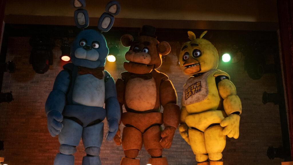 Bonnie, Freddy, and Chica in the first FNAF movie (Image from FNAF movie)