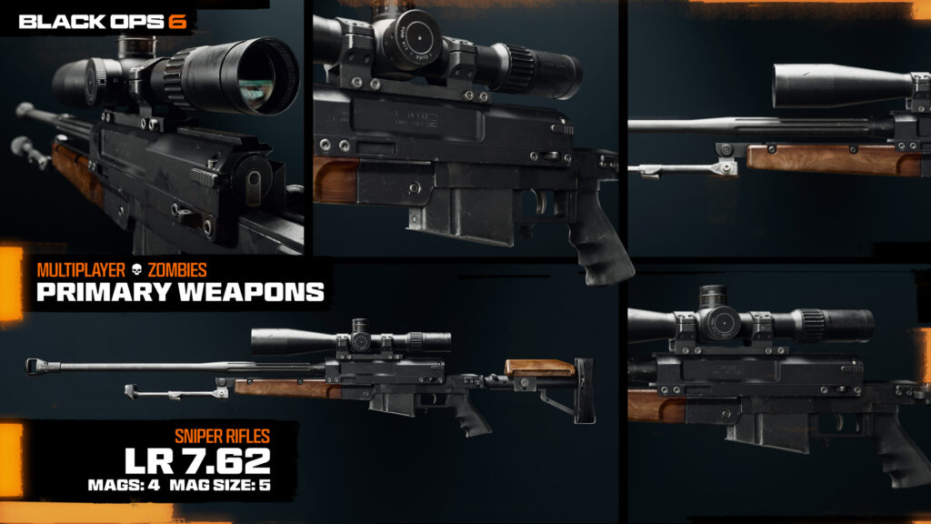 You climb ranks in Black Ops 6 to unlock great weapons such as the Sniper Rifle LR 7.62 (Image via Activision Publishing Inc.)