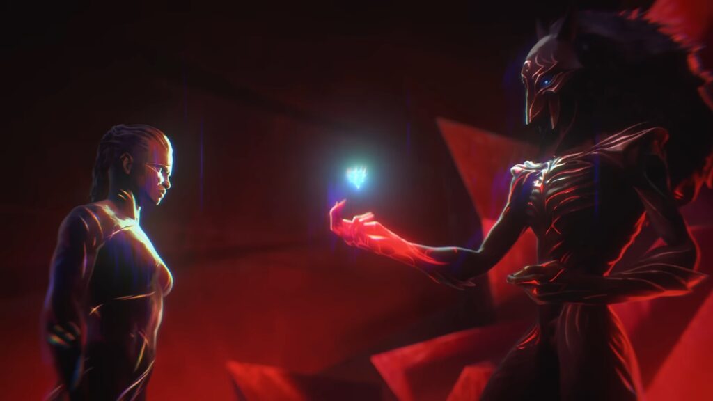 Ambessa and Kindred in the Blood Sweat &amp; Tears music video (Image via Riot Games)