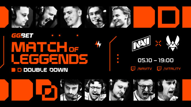 Vitality and NAVI set to clash in Match of LeGGends: Double Down, a CS2 showmatch promoted by GG.BET preview image