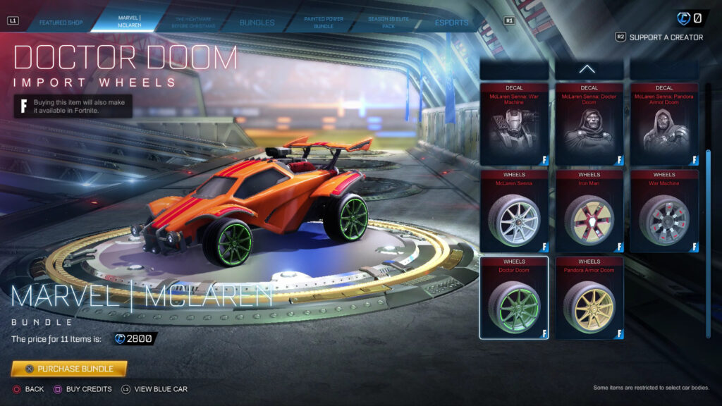 Doctor Doom wheels (image via esports.gg)