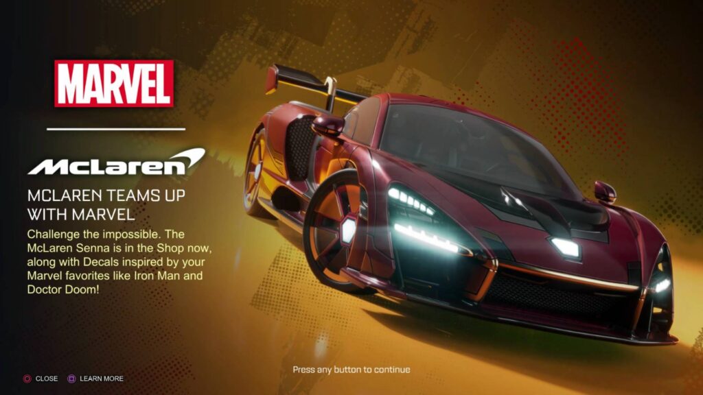 Rocket League McLaren Senna (image via esports.gg)