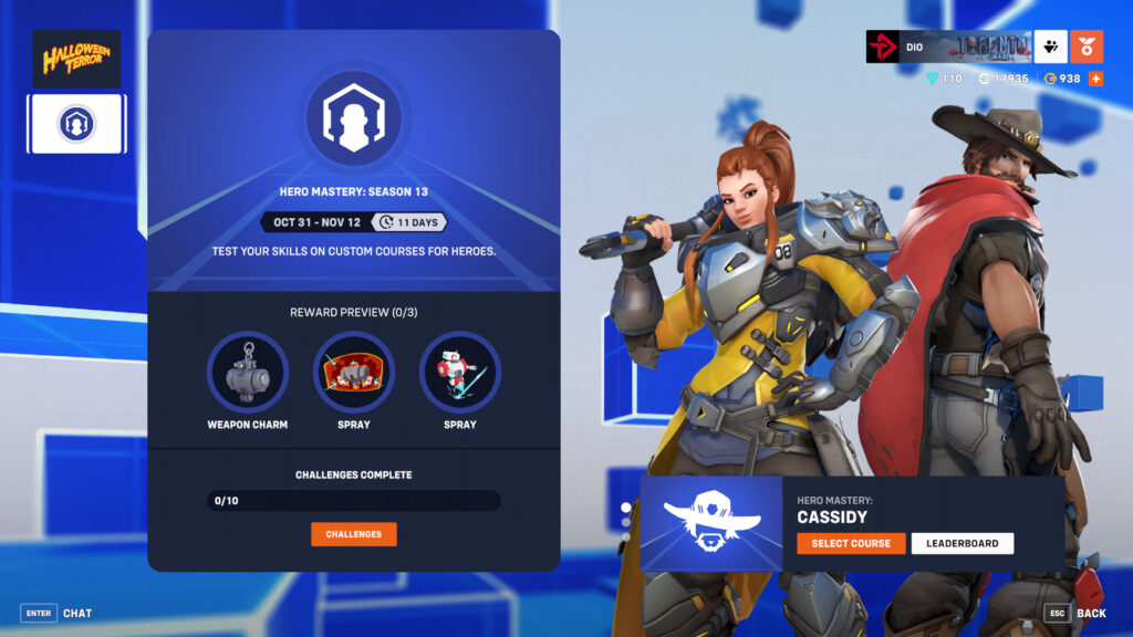 В 13-м сезоне Overwatch 2 Hero Mastery основное внимание уделяется Бриджит и Кэссиди