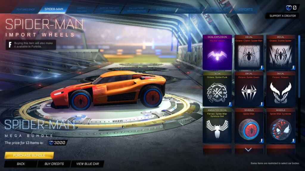 Spider-Man Wheels (image via esports.gg)