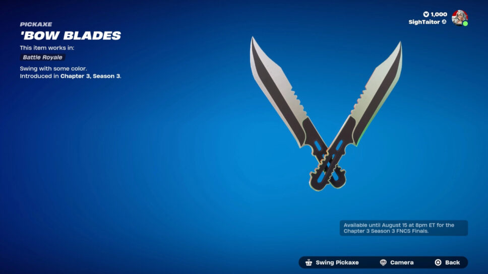 Fortnite mistakenly adds Bow Blades back to Item Shop cover image