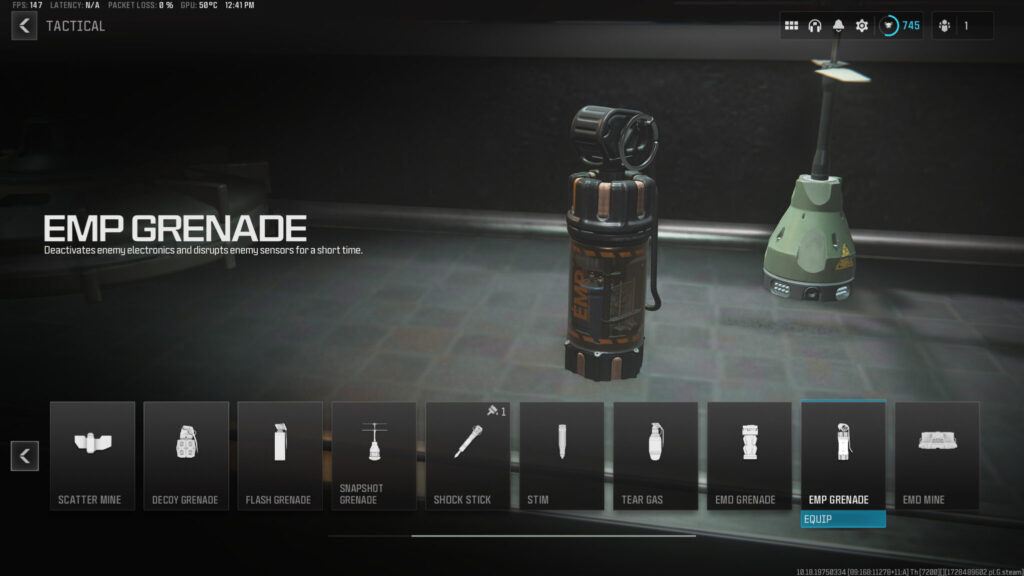 The EMP Grenade in MW3 (Image via esports.gg)