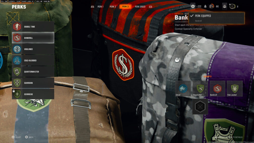 Bankroll perk screenshot (Image via esports.gg)