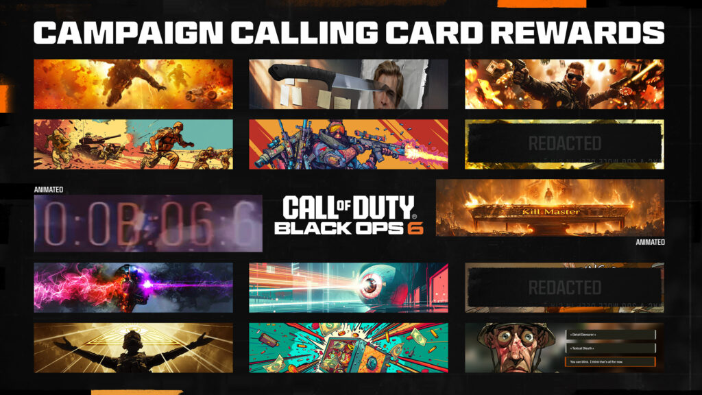 The Campaign Calling Cards (Image via Activision Publishing Inc.)