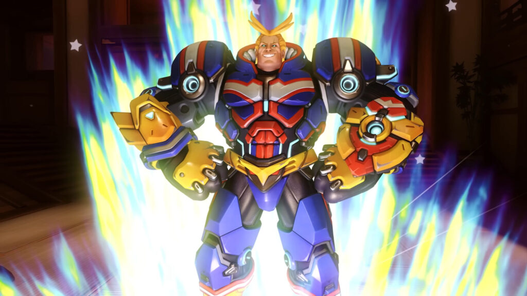 All Might Reinhardt skin in Overwatch 2 (Image via Blizzard Entertainment)