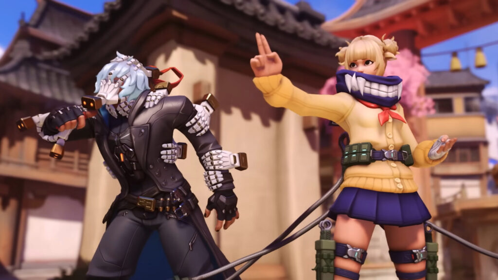 Tomura Shigaraki Reaper skin and Himiko Toga Kiriko skin in Overwatch 2 (Image via Blizzard Entertainment)