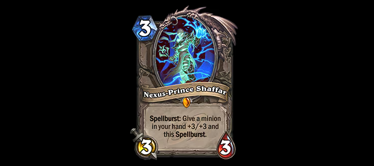 Nexus-Prince Shaffar in Hearthstone (Image via Blizzard Entertainment)