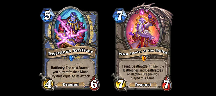 Draenei minions in Hearthstone (Image via Blizzard Entertainment)