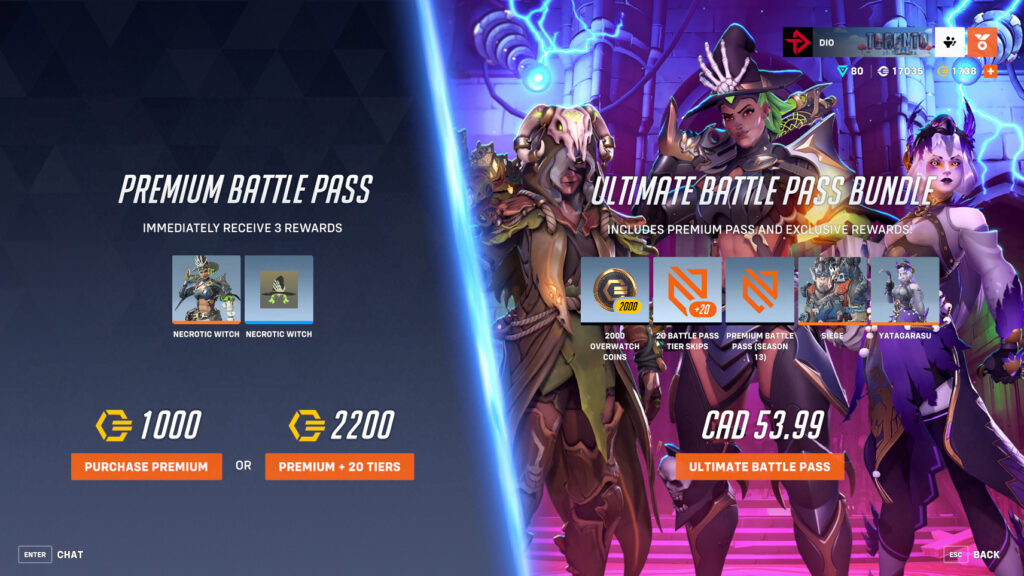 Overwatch 2 Season 13 Battle Pass cost (Image via esports.gg)