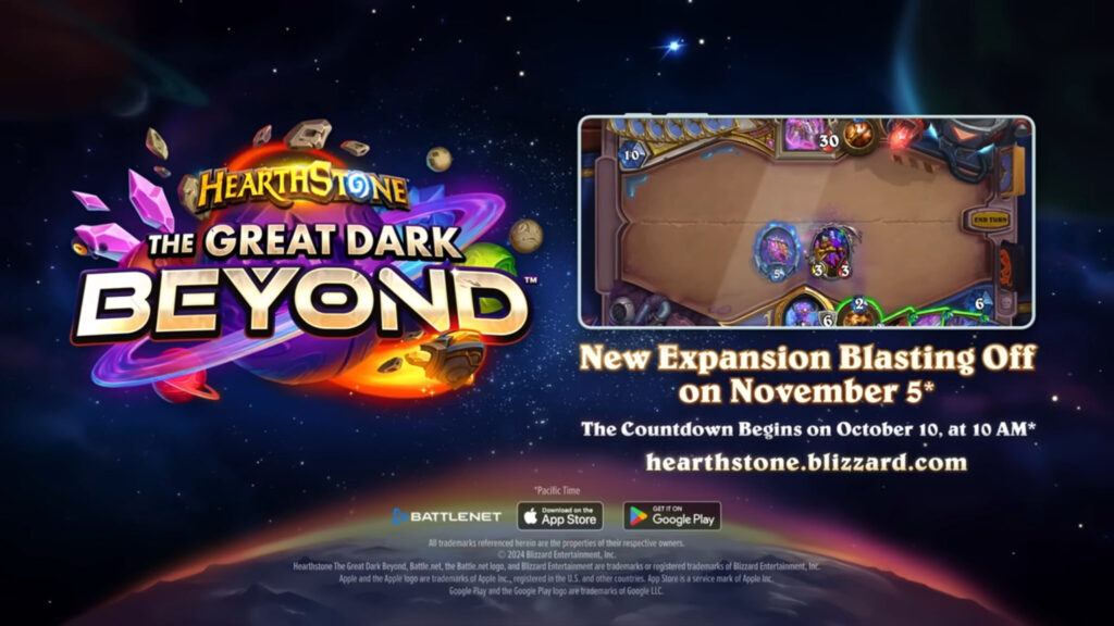 Hearthstone The Great Dark Beyond release date (Image via Blizzard Entertainment)