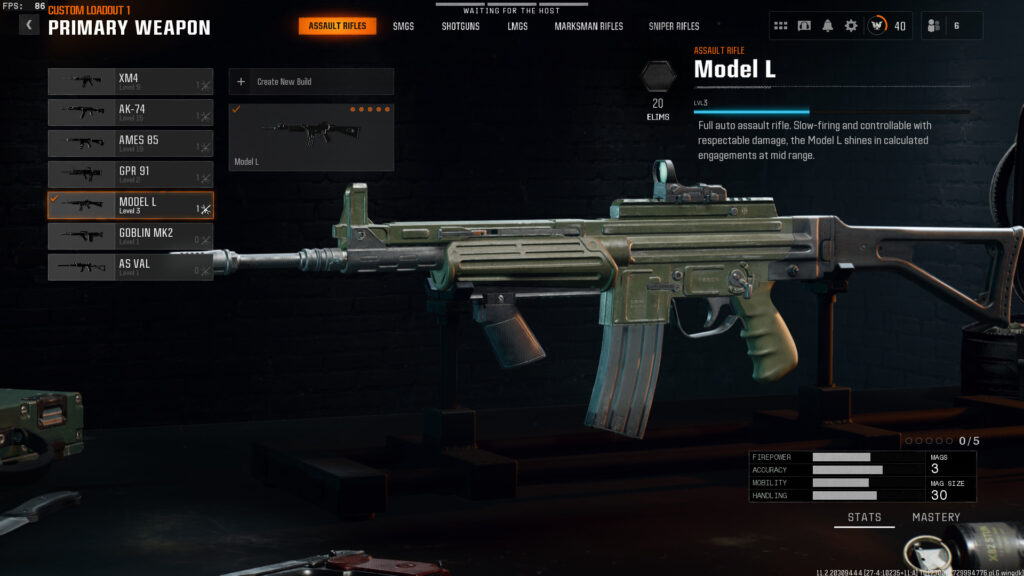 Model L screenshot (Image via esports.gg)