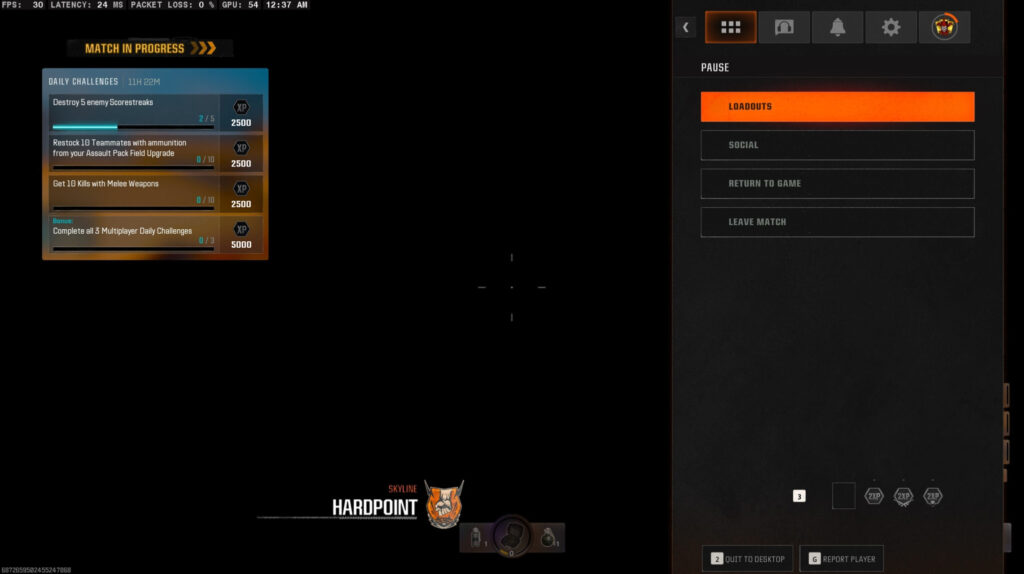 The black screen error in action (Image via esports.gg)