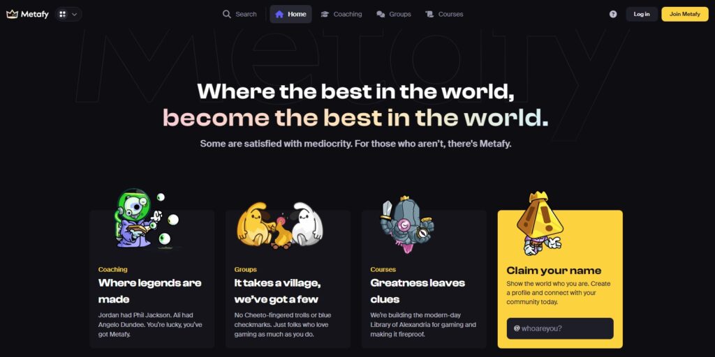 Metafy.gg's homepage