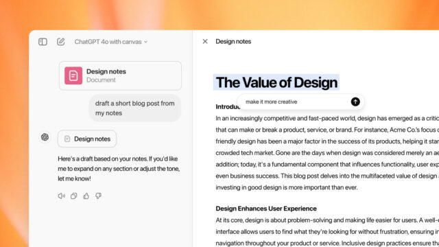 OpenAI Canvas in ChatGPT: What is it and how does it work preview image