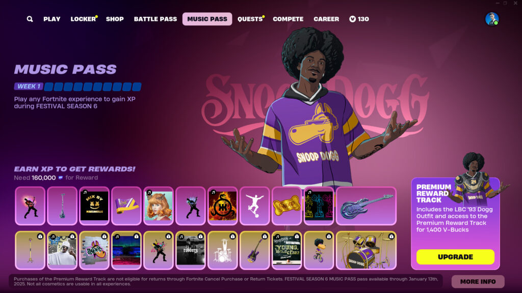 The Snoop Dogg LBC '93 Fortnite skin (Image Credit: Epic Games)