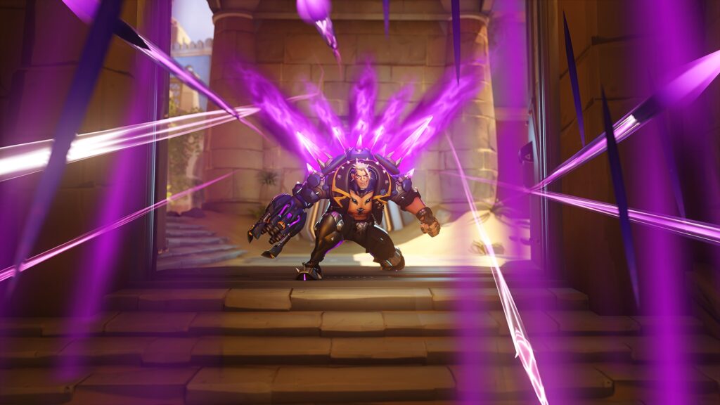 Hazard using his Downpour ultimate in Overwatch 2 (Image via Blizzard Entertainment)